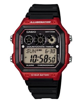 【萬錶行】CASIO 復古10年池 數位錶 AE-1300WH-4A