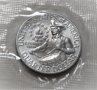 原光 未拆封 美品 1776~1976年 美國 獨立建國 200週年 華盛頓 1/4 Quarter 美元 s記 銀幣