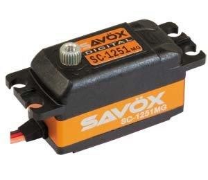 大千遙控模型 Savox SC-1251MG 窄型( 6V/ 9kg )房車專用鈦金屬齒數位轉向伺服器