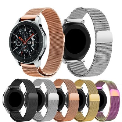 SAMSUNG 適用於三星 Galaxy Watch 46 毫米錶帶 Gear S3 22 毫米不銹鋼米蘭環帶