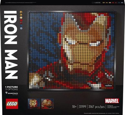 現貨 正版 樂高 LEGO Art 31199 鋼鐵人 馬賽克 藝術風格盒組 3167pcs 全新