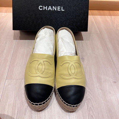 正品Chanel香奈兒小羊皮草編鞋-42