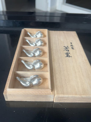 日本本錫 錫半鴛鴦筷置 錫半 本錫款 五只裝