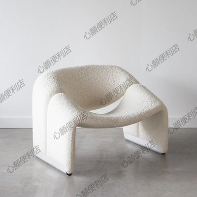 下殺 丹麥設計師款單人沙發休閑椅北歐現代簡約網紅單椅懶人扶手靠背椅