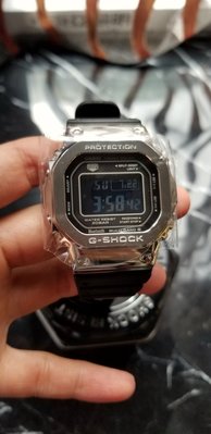 台灣公司貨casio G-shock GWM-B5000-1DR 35週年記念錶 黑色塑膠錶帶 銀色 電波 藍芽