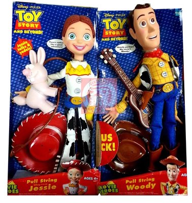 【售完】陳年超絕版 美國 古老商品 孩子寶 Disney 迪士尼 玩具總動員 胡迪 翠絲 大尺寸 (一組同售)