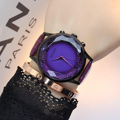 Guou 8107大錶盤新款女錶時尚歐美風女防水時尚手錶