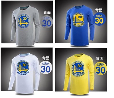 NBA 2015 冠軍 球隊 球星 勇士隊 Stephen Curry 30號 純棉 T恤 長袖 素T 預購 免運