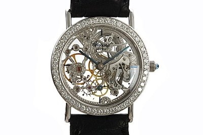 Chopard 蕭邦18K白金精雕鏤空腕錶