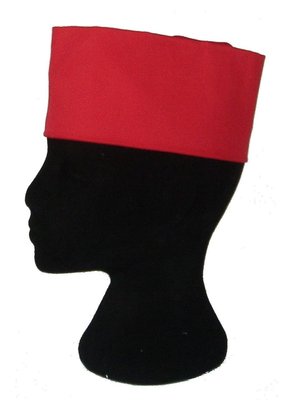 一鑫餐具【廚師船型帽 A310 紅色】黑布帽廚師帽紙帽衛生帽日本帽海盜帽日式帽藤蔓頭巾船形帽布帽