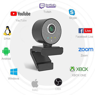 【立減20】高清網絡視頻usb攝像頭人形追蹤美顏webcam電腦直播會議1080P