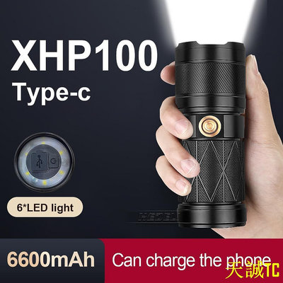 天誠TC90000LM Xhp100 Led手電筒強力可充電USB戰術手電Xhp90手電筒Xhp70 Xhp50燈