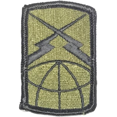 美軍公發 ARMY 陸軍 160th Signal Brigade 第160通信旅 臂章 綠色 全新