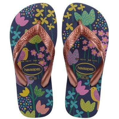 (本月特價)havaianas 哈瓦士 巴西人字拖 兒童款 Flores 花朵 拖鞋 夾腳拖 涼鞋 海灘鞋＊小容容＊