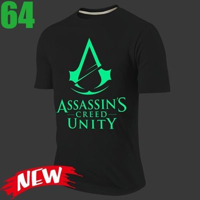 【刺客教條 Assassin's Creed】夜光綠光效果短袖遊戲T恤(男版.女版皆有) 任選4件以上每件400元免運費