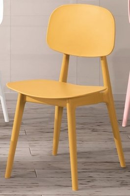 【風禾家具】QA-176-1D@TG簡約風圓邊黃色餐椅【台中市區免運送到家】現代簡約風餐椅 休閒椅 洽談椅 書椅 傢俱