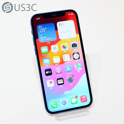 【US3C-青海店】【一元起標】台灣公司貨 Apple iPhone 12 64G 藍色 6.1吋 全螢幕OLED Face ID 超廣角雙相機 二手5G手機