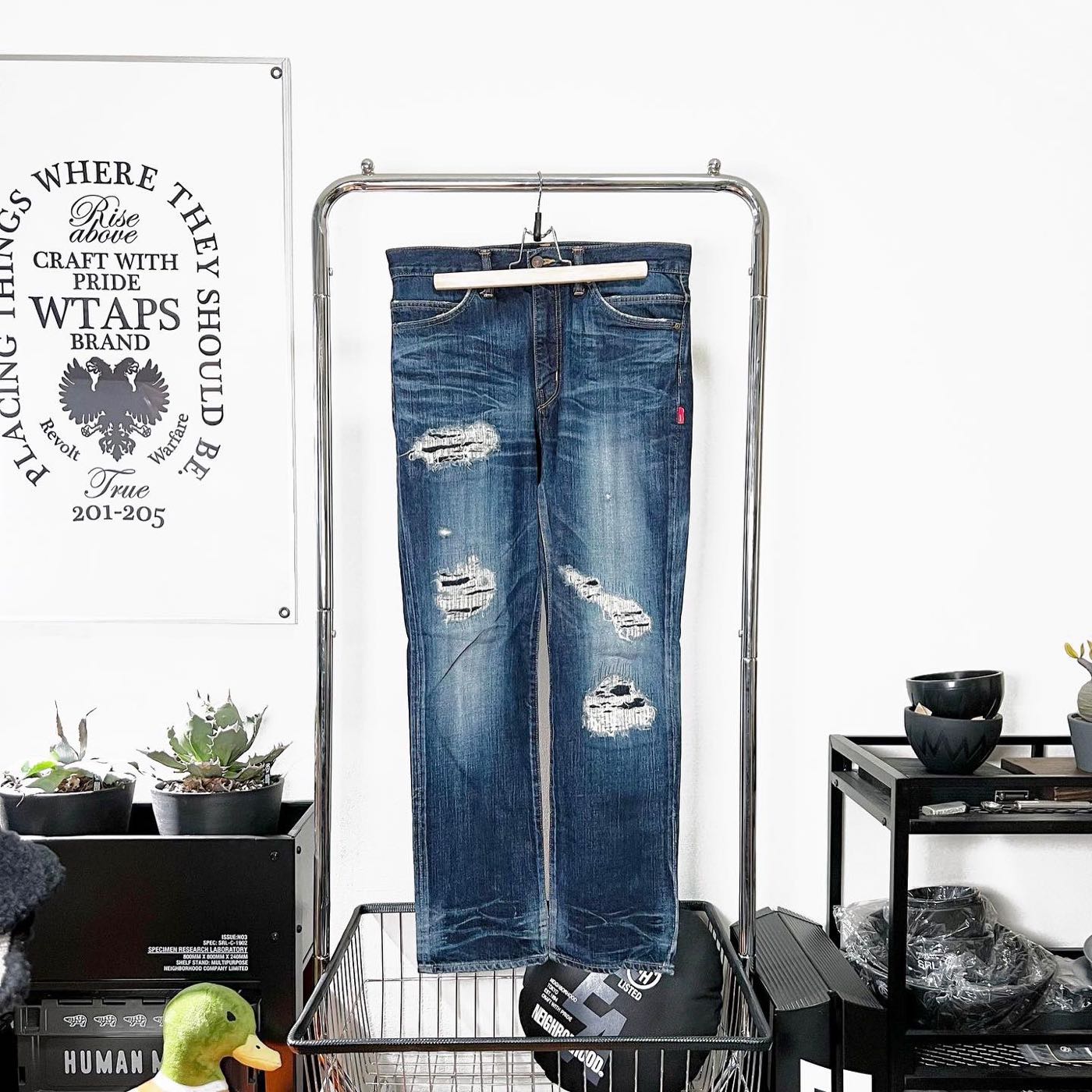 希望商店】WTAPS BLUES SKINNY TRASH 15AW 破壞縫補水洗牛仔褲| Yahoo ...