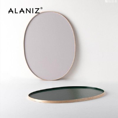 現貨alaniz-World亞麻紋托盤日式相思木木質披薩盤餐盤西餐擺盤創意-麵包店長簡約