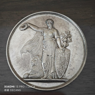 【二手】 1875年德國斯圖加射擊節銀章 法拉利 41mm左右103 銀元 錢幣 硬幣【明月軒】