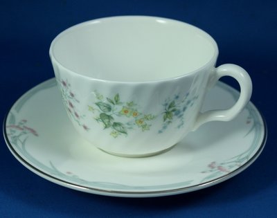 [美]英國百年名瓷MINTON骨瓷茶杯/咖啡杯二用杯盤組SPRING VALLEY+CARNATION