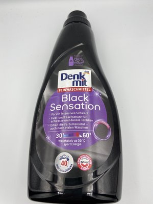 即期良品(惜福品) 德國 dm Denkmit Black Sensation 深色衣物 護色洗衣精 1公升*8瓶