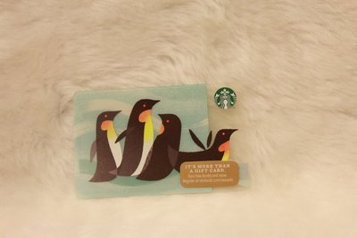 美國 2014 企鵝 STARBUCKS 星巴克 隨行卡 儲值卡 星巴克卡 限量 收藏