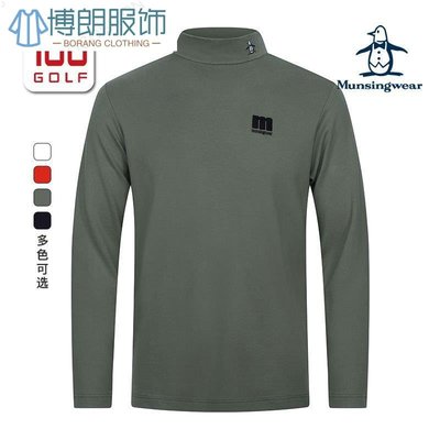 Munsingwear/萬星威高爾夫服裝長袖T恤男新品運動長袖T恤衫-博朗服飾