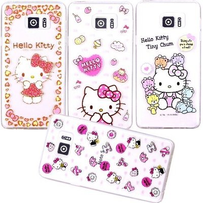 【Hello Kitty】Samsung Galaxy Note 5 立體彩繪透明保護軟套