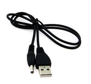 USB轉DC3.5mm電源線 usb供電線充電線 5v電源線轉接線 長約0.7米 （5條一拍）   [55048-032