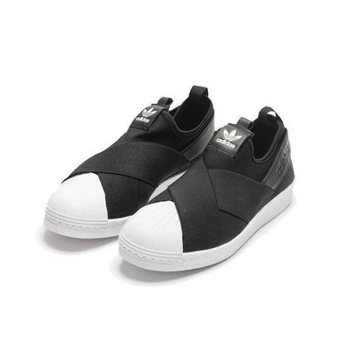 Adidas Superstar Slip On 白 黑 懶人鞋 貝殼 綁 繃帶 忍者 復古 男女滑板鞋