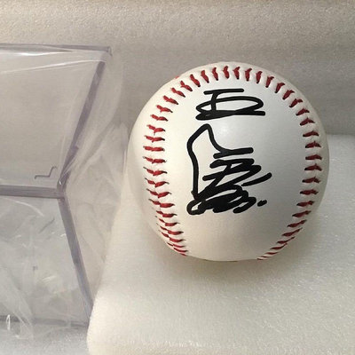 NPB日本職棒 巨人隊 世界全壘打王『王貞治』親筆簽名球。隊徽LOGO紀念球 棒球。送收藏框1個