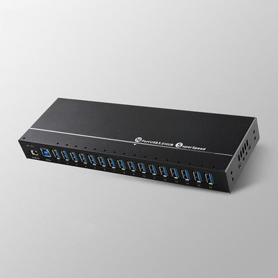 【易控王】工業級 USB3.0 16埠集線器 16Port Hub 批量刷機 外接電源40-732-05