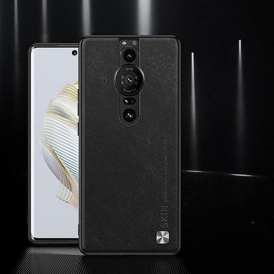 Xperia 1V 5V 10V 純色素皮手機殼 貼皮保護殼 皮紋手機套 Sony 手機保護殼 防摔殼 日韓系手機保護