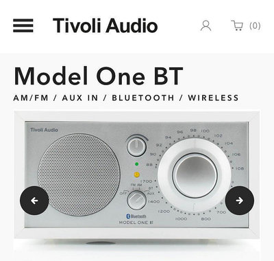 [ 沐耳 ] Tivoli Audio 經典收音機 Model One BT 藍牙無線傳輸/外部輸入/喇叭（白色版本）