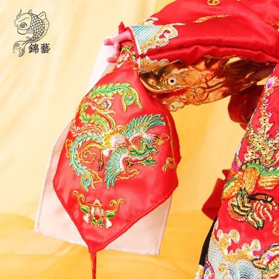 熱銷 中國風媽祖神像圣母娘娘古風刺繡手帕bjd娃娃三分手絹繡鳳小方巾