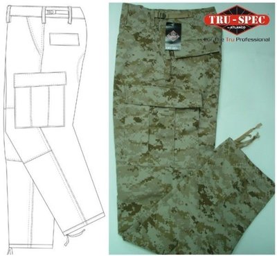 美國BDU戰鬥服..美軍野戰長褲(數位沙漠迷彩s)特價:$1200…(膝蓋和屁股都加厚)