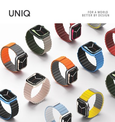 UNIQ Revix 雙色防水矽膠磁吸錶帶 for Apple Watch