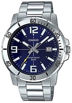 CASIO手錶公司貨附保證卡不鏽鋼錶帶 日期顯示 不鏽鋼錶帶MTP-VD01D-2B