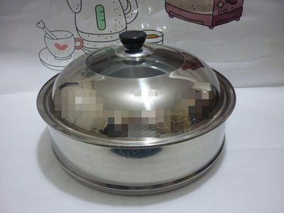(玫瑰Rose984019賣場~2)台灣製15人份電鍋用#304不銹鋼蒸籠層(直徑30cm)+鍋蓋~直接擺放在電鍋上