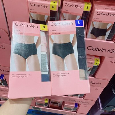 考拉美國代購 Calvin Klein/CK新女士中腰三角內褲底褲三條裝超市滿額免運