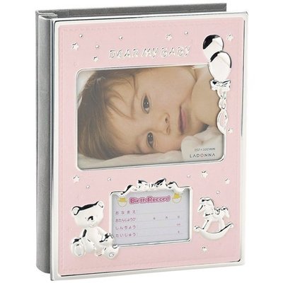 【優力文具雜貨】LADONNA BABY系列 迎接新生命寶寶季成長紀錄相框相本(AMB28-P)粉藍/粉紅可選購
