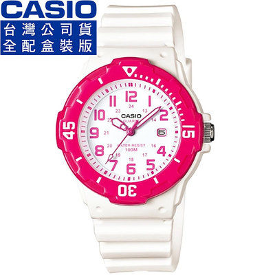 【柒號本舖】CASIO 卡西歐運動膠帶錶-白 # LRW-200H-4B (台灣公司貨全配盒裝)