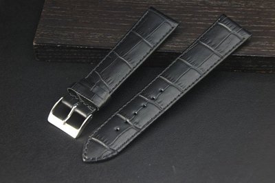 20mm防水進口皮料啞光高質感替代ck armani seiko原廠錶帶真皮壓鱷魚皮紋錶帶
