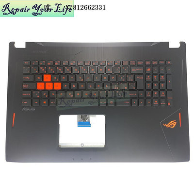 電腦零件適用ASUS華碩 GL502VM GL502 GL702 S5VM筆記本鍵盤C殼橙字背光CS筆電配件