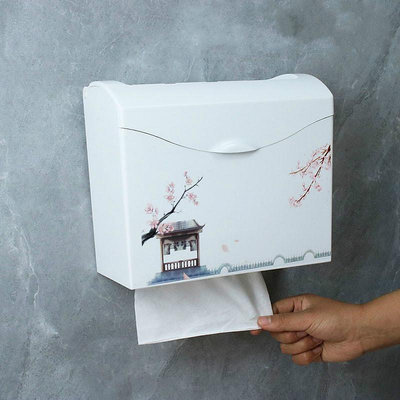 廁所紙巾盒免打孔塑料廁紙盒衛生間平板衛生紙盒浴室草紙盒手紙盒