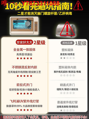 消毒柜好太太消毒柜家用小型碗柜臺式奶瓶紫外線桌面烘干不銹鋼廚房餐具 現貨