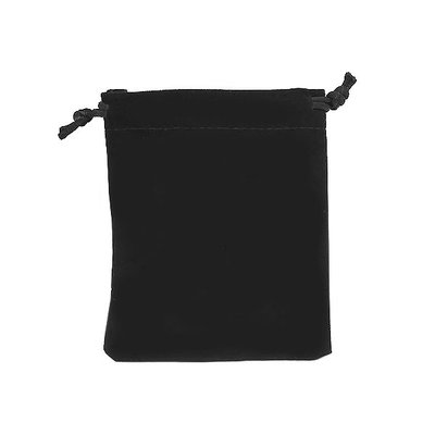 【贈品禮品】A4431 厚棉黑色絨布袋-10x12cm 絨布束口袋 萬用收納袋 抽繩收納袋 飾品首飾袋 贈品禮品