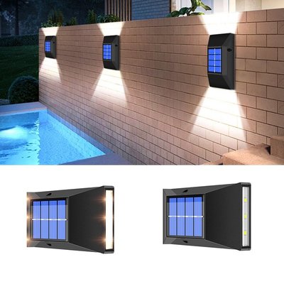 1 對 LED 太陽能燈 / 耐用的智能光控裝飾壁燈 / 戶外花園防水燈設備-慧友芊家居