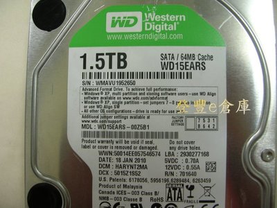 【登豐e倉庫】 YF331 WD15EARS-00Z5B1 1.5TB SATA2 硬碟